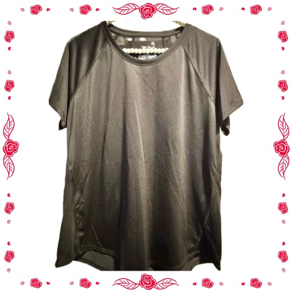 Women’s black Tek Gear Dry Tek active short sleeve top - large - Picture 1 of 6